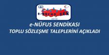 e-Nüfus Sendikası Toplu Sözleşme Talepleri