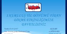 1.Kuruluş Yıldönümü Fidan Dikme Etkinliğimize  Davetlisiniz